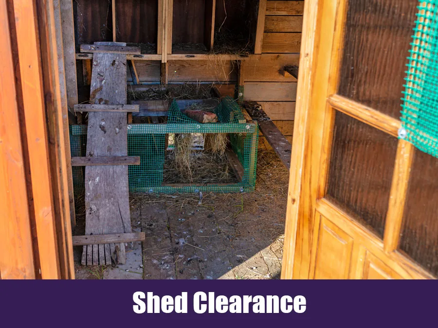 Animal Waste And Hutches In A Shed